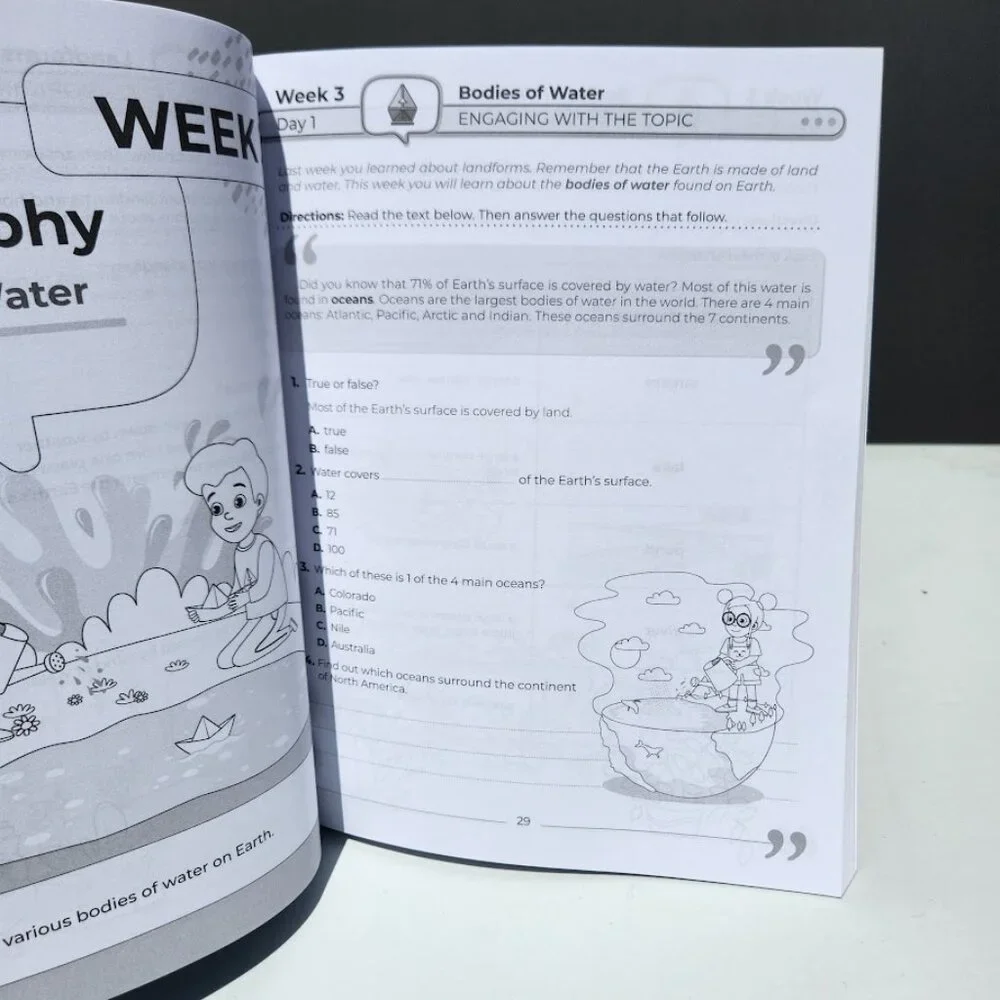 NEW 3rd Grade Social Studies: Daily Practice Workbook 20 Weeks of Fun Activities